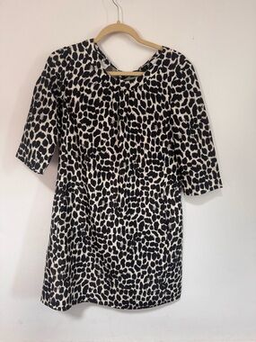 kate spade Silk animal print Cream and Gold Logo Slip